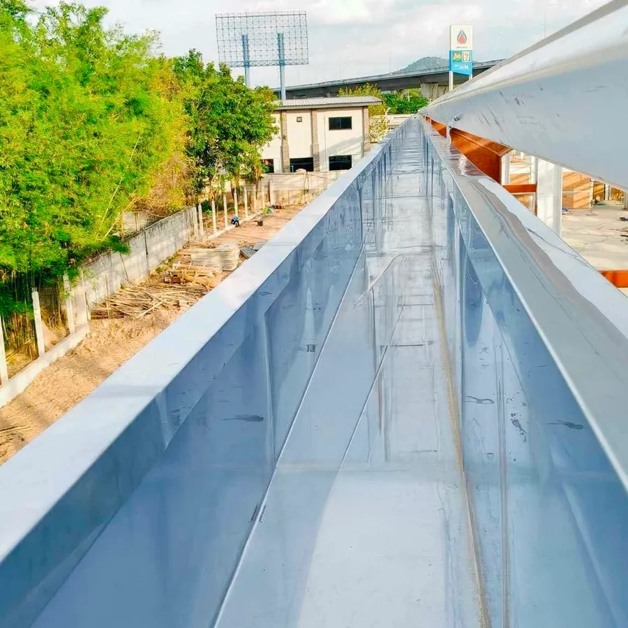 Stainless steel and galvanized rain gutters, installed or made to order in Chonburi