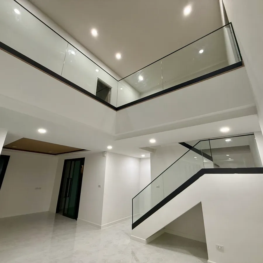 Glass, stainless steel and steel stair and balcony railings in Chonburi